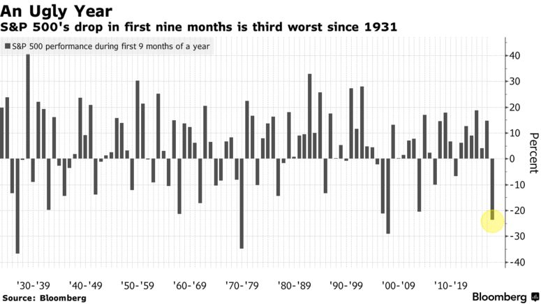performance S&P 500 2022