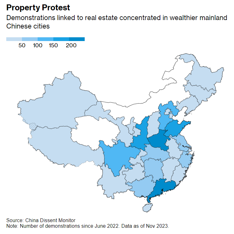 proteste Cina crisi immobiliare