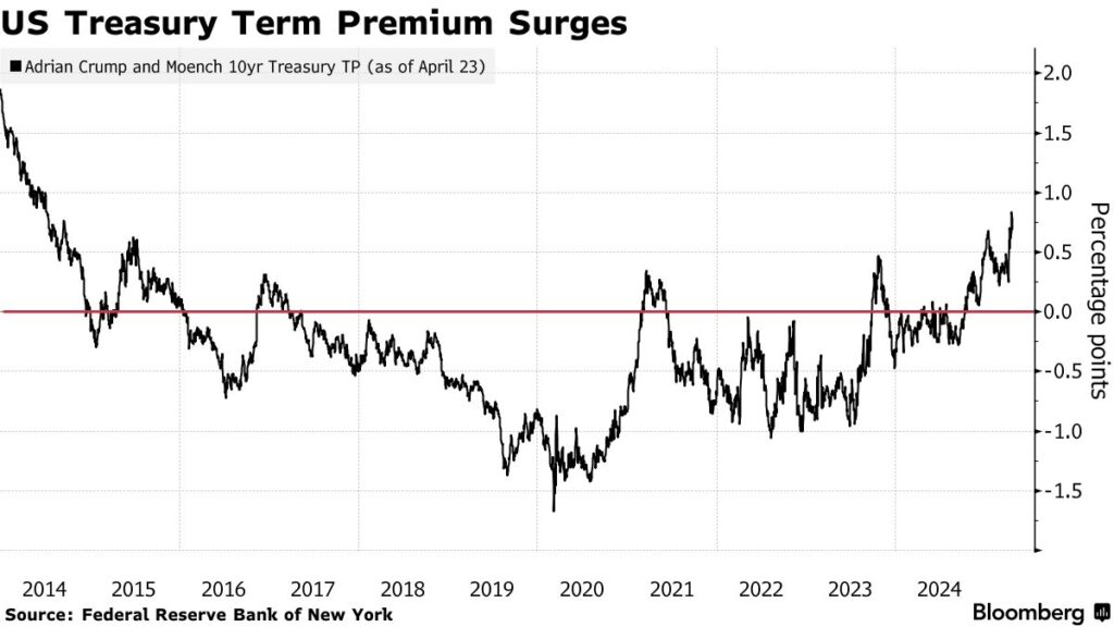 crisi fiducia titoli stato USA premio a termine